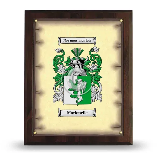 Marionelle Coat of Arms Plaque
