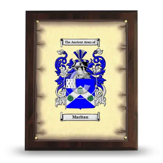 Maritan Coat of Arms Plaque