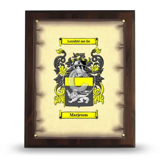 Marjeson Coat of Arms Plaque