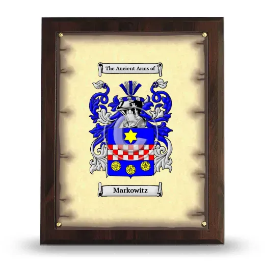 Markowitz Coat of Arms Plaque