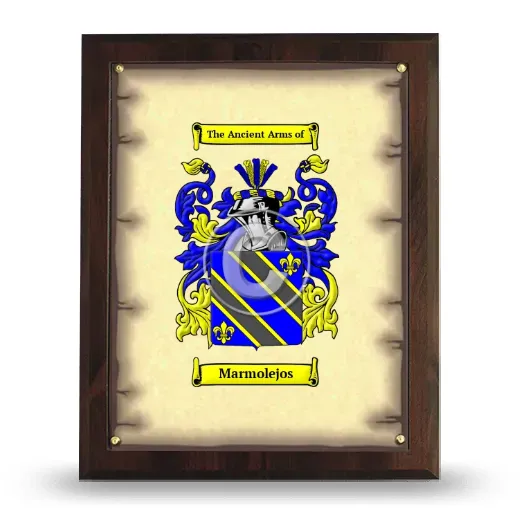 Marmolejos Coat of Arms Plaque