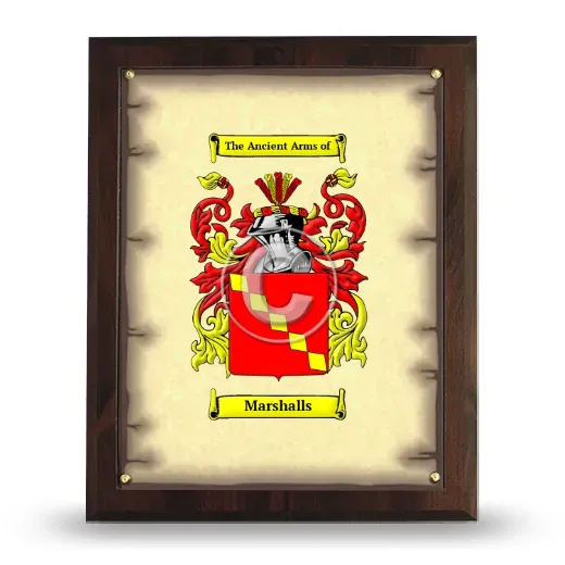 Marshalls Coat of Arms Plaque