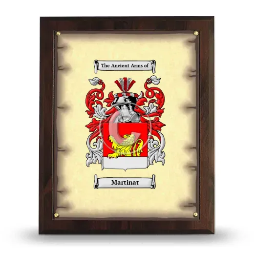 Martinat Coat of Arms Plaque