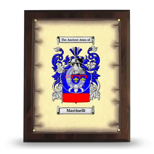 Martinelli Coat of Arms Plaque