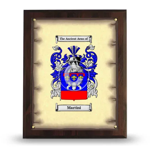 Martini Coat of Arms Plaque