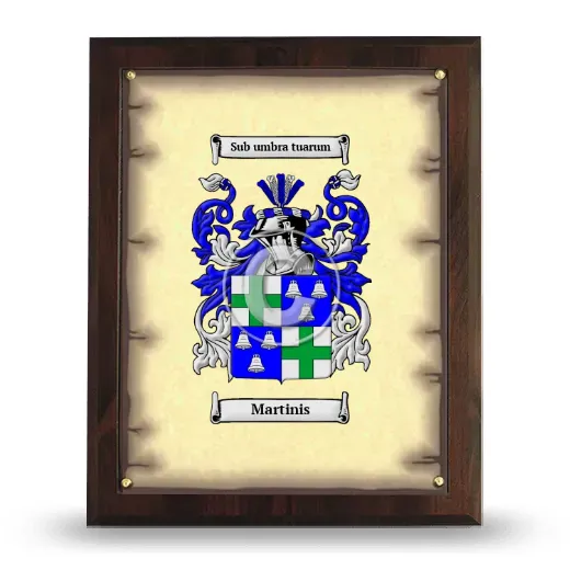 Martinis Coat of Arms Plaque