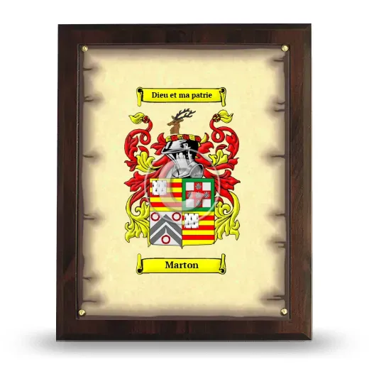 Marton Coat of Arms Plaque