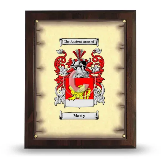 Marty Coat of Arms Plaque