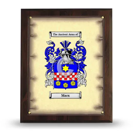 Marx Coat of Arms Plaque