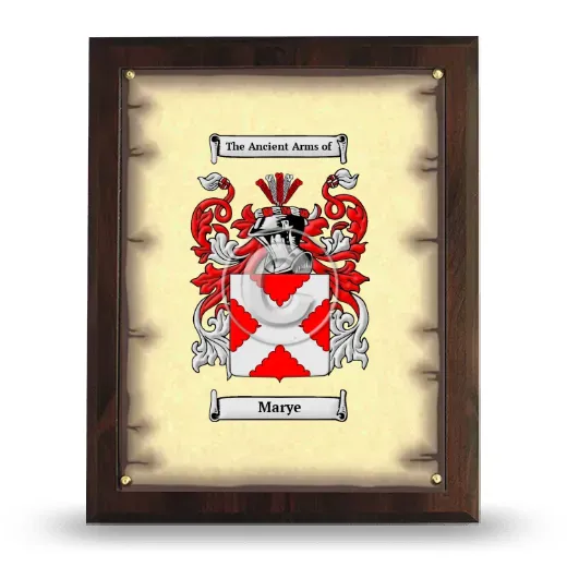 Marye Coat of Arms Plaque