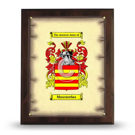 Mascareñas Coat of Arms Plaque