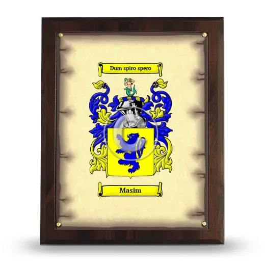 Masim Coat of Arms Plaque