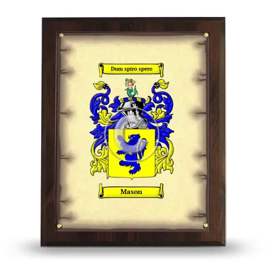 Mason Coat of Arms Plaque