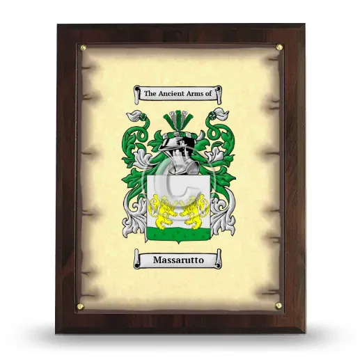 Massarutto Coat of Arms Plaque