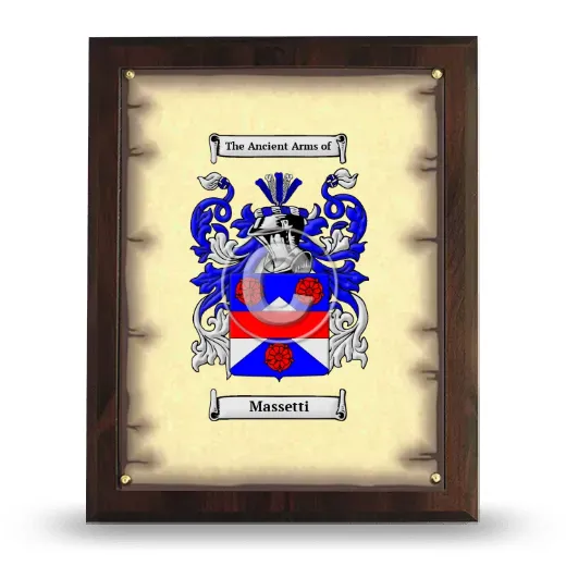 Massetti Coat of Arms Plaque