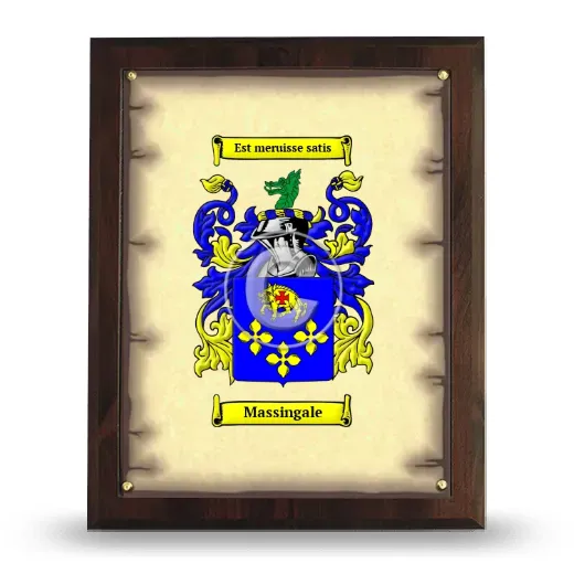 Massingale Coat of Arms Plaque