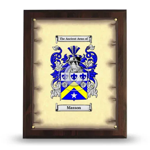 Masson Coat of Arms Plaque