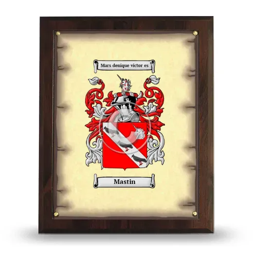 Mastin Coat of Arms Plaque