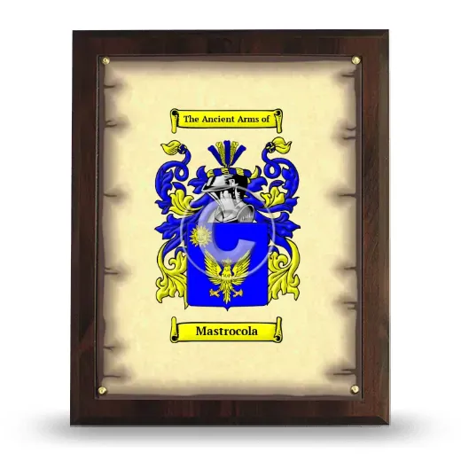 Mastrocola Coat of Arms Plaque