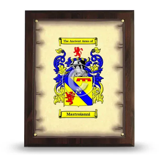 Mastroianni Coat of Arms Plaque