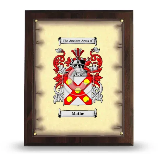 Mathe Coat of Arms Plaque