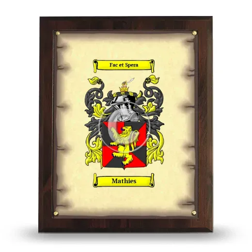 Mathies Coat of Arms Plaque