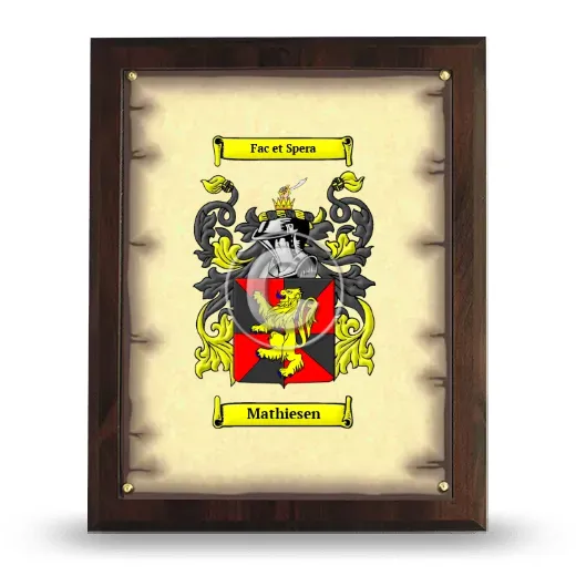 Mathiesen Coat of Arms Plaque