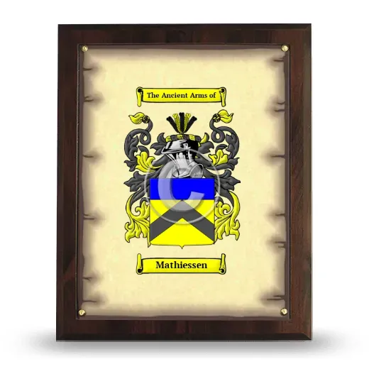 Mathiessen Coat of Arms Plaque