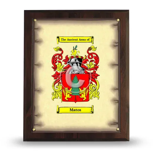 Matos Coat of Arms Plaque
