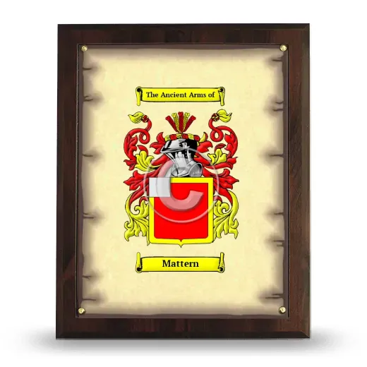 Mattern Coat of Arms Plaque