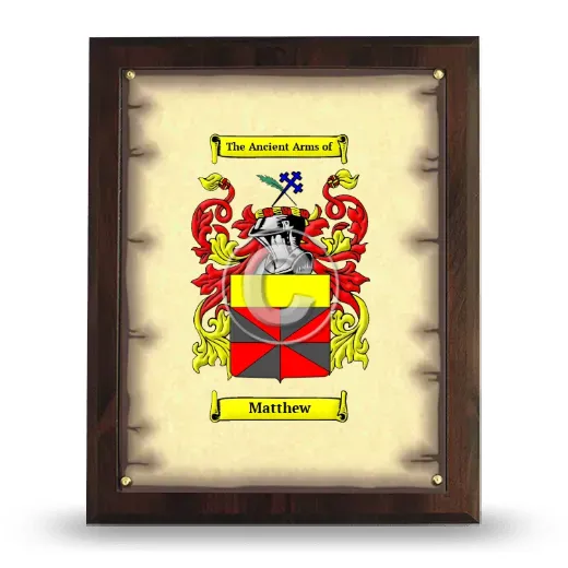 Matthew Coat of Arms Plaque