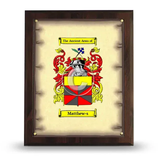 Matthew-s Coat of Arms Plaque