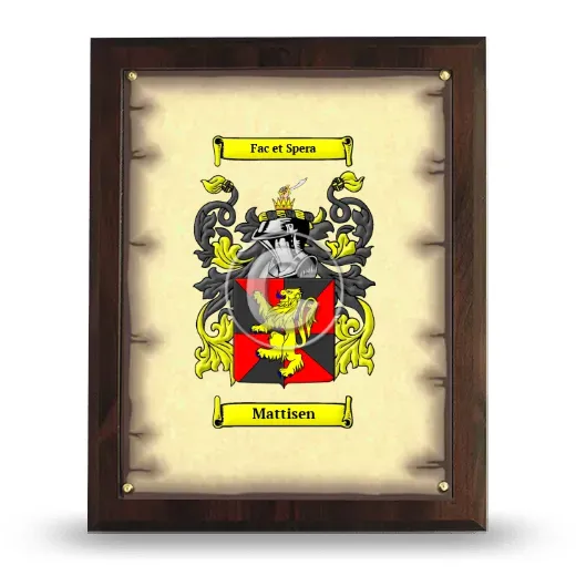 Mattisen Coat of Arms Plaque