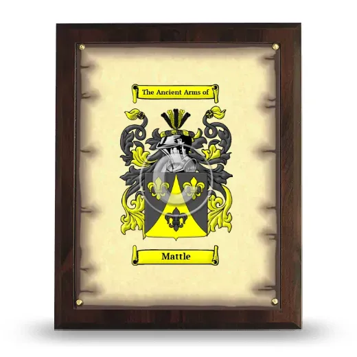 Mattle Coat of Arms Plaque
