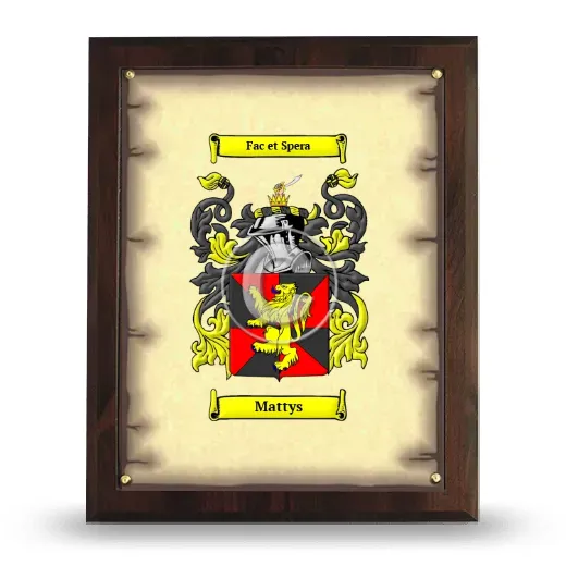 Mattys Coat of Arms Plaque