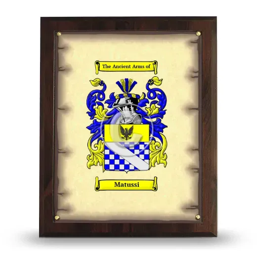 Matussi Coat of Arms Plaque