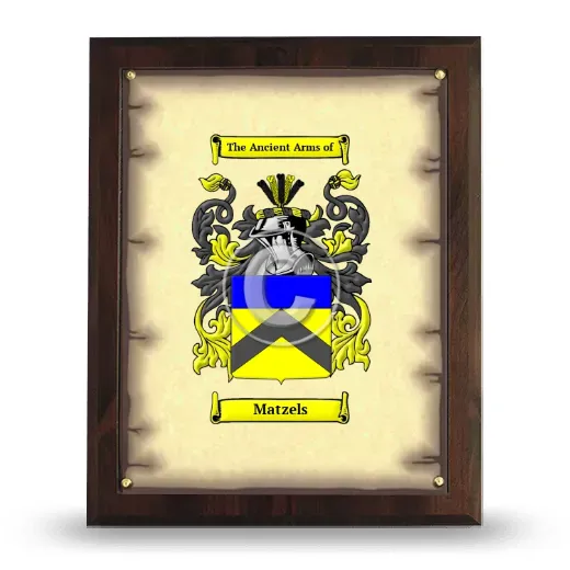 Matzels Coat of Arms Plaque