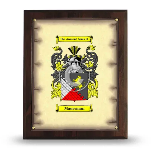 Mauerman Coat of Arms Plaque