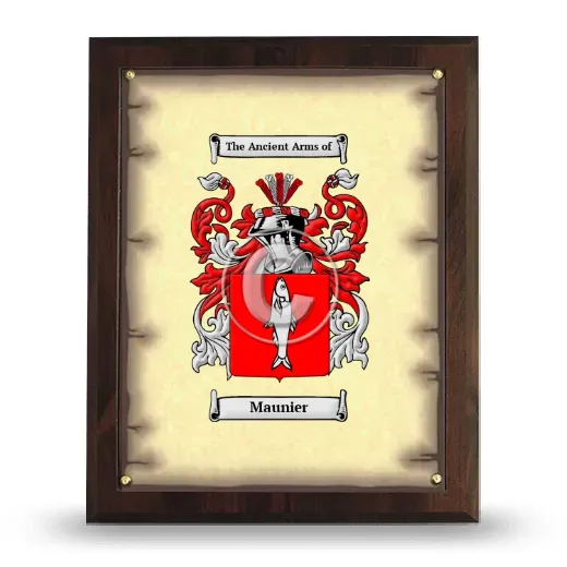 Maunier Coat of Arms Plaque