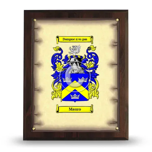 Mauro Coat of Arms Plaque