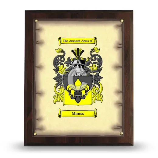 Mauss Coat of Arms Plaque