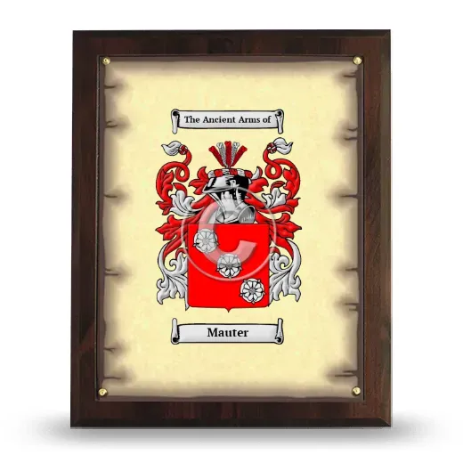 Mauter Coat of Arms Plaque