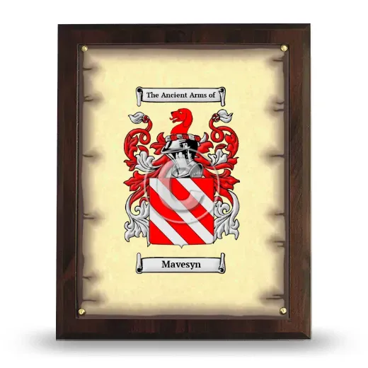 Mavesyn Coat of Arms Plaque