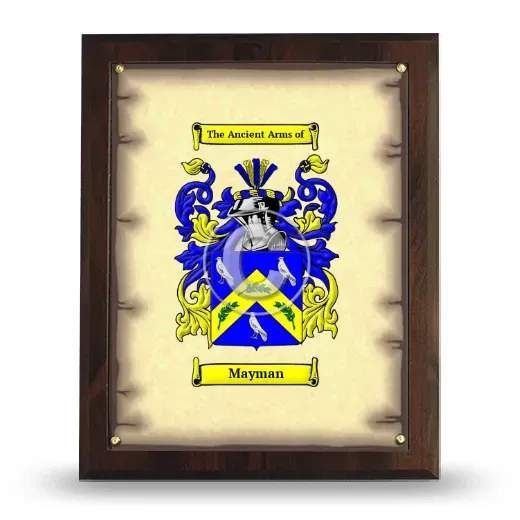Mayman Coat of Arms Plaque
