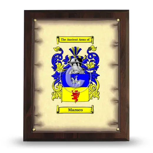 Mazuco Coat of Arms Plaque