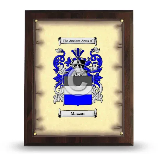 Mazzar Coat of Arms Plaque