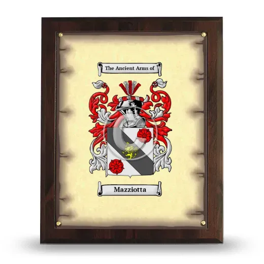 Mazziotta Coat of Arms Plaque