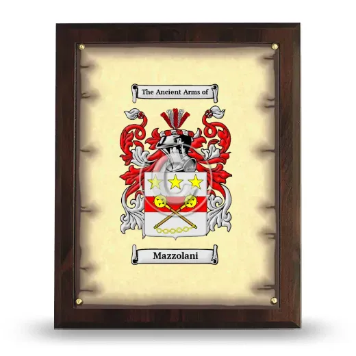 Mazzolani Coat of Arms Plaque
