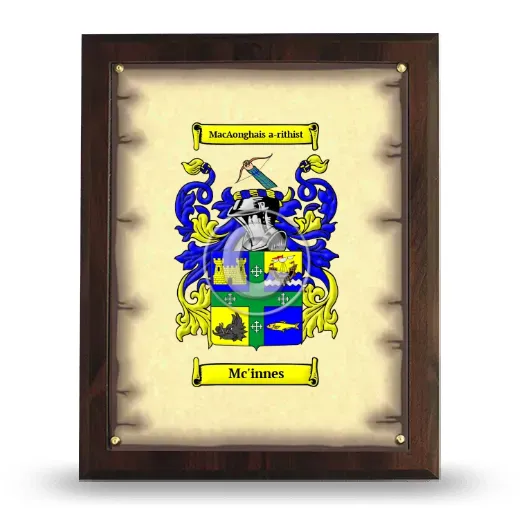 Mc'innes Coat of Arms Plaque