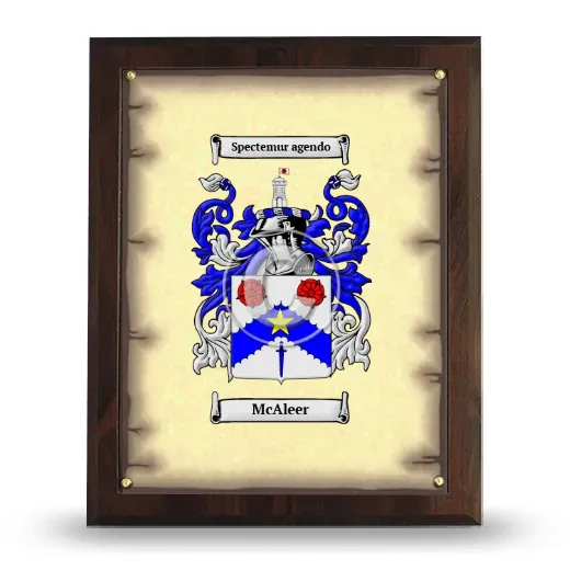 McAleer Coat of Arms Plaque